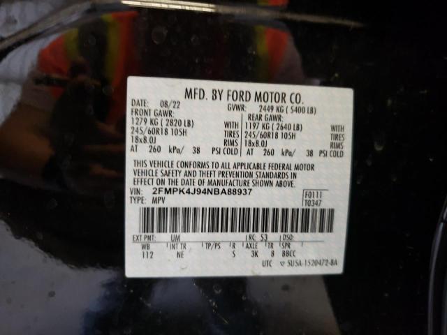 Photo 14 from auction – 2022 FORD EDGE SEL with VIN 2FMPK4J94NBA88937