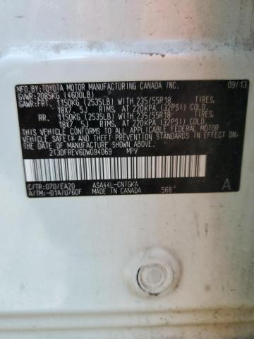 Photo 14 from auction – 2013 TOYOTA RAV4 LIMIT with VIN 2T3DFREV6DW094069