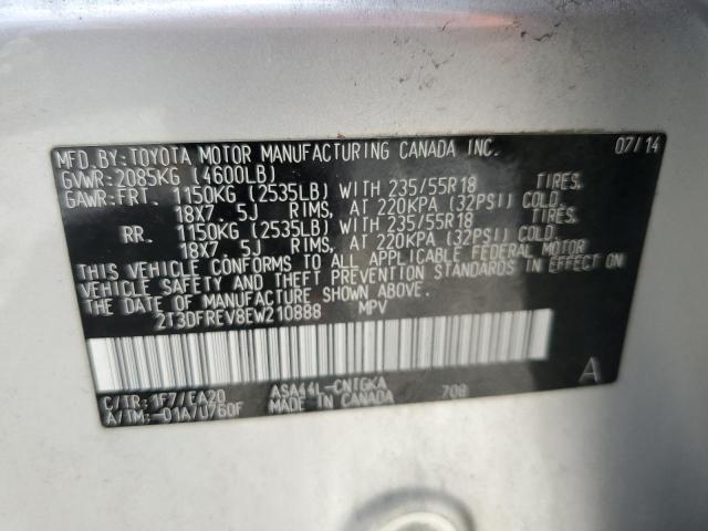 Photo 14 from auction – 2014 TOYOTA RAV4 LIMIT with VIN 2T3DFREV8EW210888