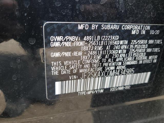 Photo 14 from auction – 2021 SUBARU FORESTER T with VIN JF2SKAXC0MH434985