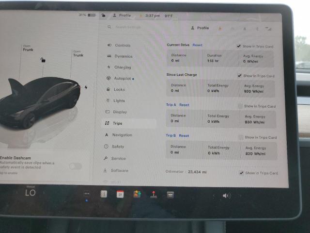 Photo 9 from auction – 2022 TESLA MODEL 3 with VIN 5YJ3E1EA2NF242559