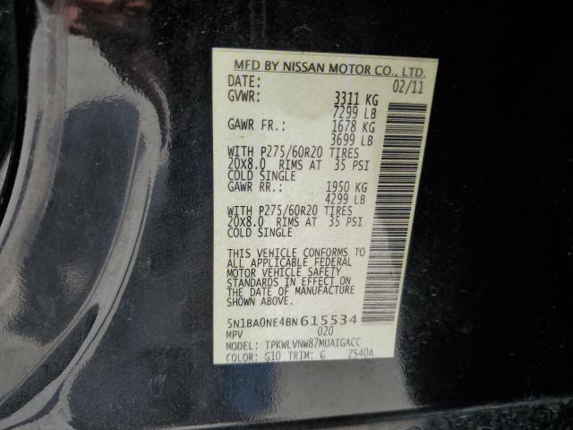 Photo 14 from auction – 2011 NISSAN ARMADA PLA with VIN 5N1BA0NE4BN615534