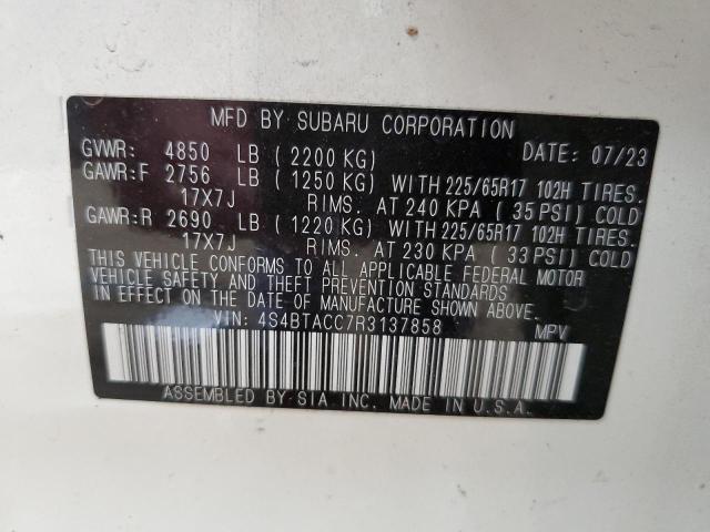 Photo 14 from auction – 2024 SUBARU OUTBACK PR with VIN 4S4BTACC7R3137858