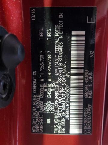 Photo 14 from auction – 2016 TOYOTA 4RUNNER SR with VIN JTEBU5JR2G5390809