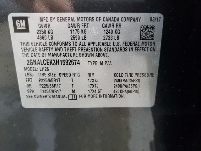 Photo 14 from auction – 2017 CHEVROLET EQUINOX LT with VIN 2GNALCEK3H1582674