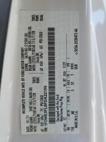 Photo 10 from auction – 2015 FORD ECONOLINE with VIN 1FDWE3FL8FDA22159
