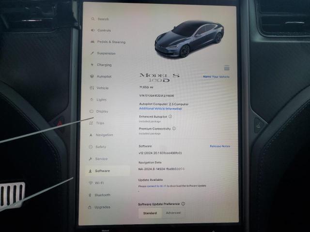 Photo 9 from auction – 2018 TESLA MODEL S with VIN 5YJSA1E22JF271506