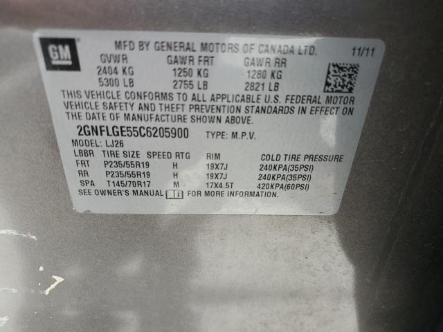 Photo 14 from auction – 2012 CHEVROLET EQUINOX LT with VIN 2GNFLGE55C6205900