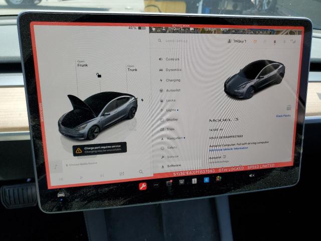 Photo 9 from auction – 2023 TESLA MODEL 3 with VIN 5YJ3E1EAXPF637883