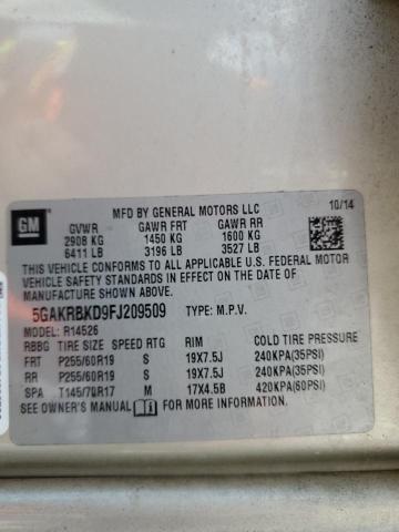 Photo 14 from auction – 2015 BUICK ENCLAVE with VIN 5GAKRBKD9FJ209509