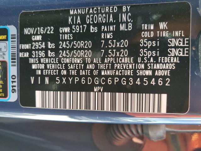 Photo 14 from auction – 2023 KIA TELLURIDE with VIN 5XYP6DGC6PG345462