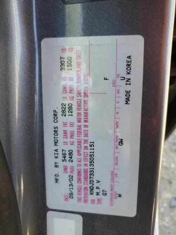 Photo 14 from auction – 2003 KIA SORENTO EX with VIN KNDJD733135051151