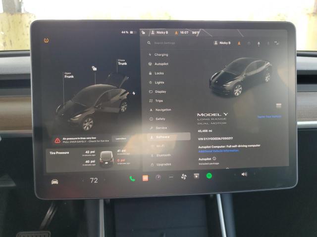 Photo 9 from auction – 2020 TESLA MODEL Y with VIN 5YJYGDEE9LF050217