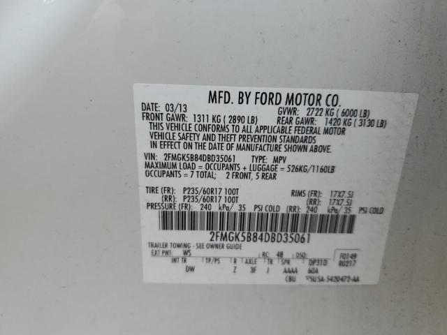 Photo 14 from auction – 2013 FORD FLEX SE with VIN 2FMGK5B84DBD35061