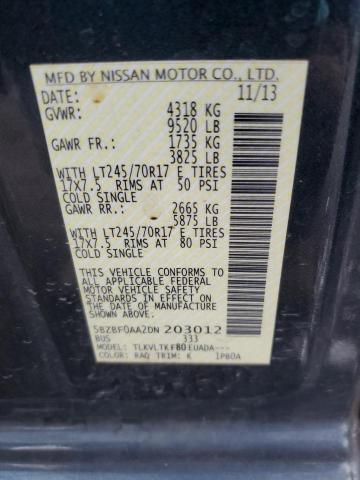 Photo 14 from auction – 2013 NISSAN NV 3500 S with VIN 5BZBF0AA2DN203012