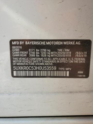 Photo 14 from auction – 2017 BMW X5 XDRIVE3 with VIN 5UXKR0C53H0U53559