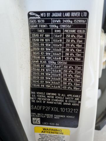 Photo 14 from auction – 2020 JAGUAR E-PACE SE with VIN SADFP2FX0L1013212