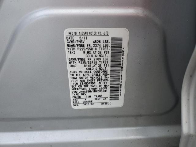 Photo 14 from auction – 2011 NISSAN ROGUE S with VIN JN8AS5MV1BW685261