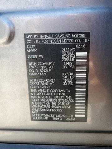 Photo 14 from auction – 2016 NISSAN ROGUE S with VIN KNMAT2MV7GP650622