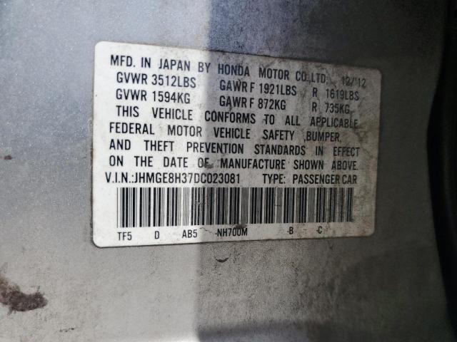 Photo 14 from auction – 2013 HONDA FIT with VIN JHMGE8H37DC023081