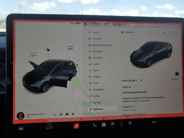 Photo 9 from auction – 2024 TESLA MODEL Y with VIN 7SAYGDED9RF001909
