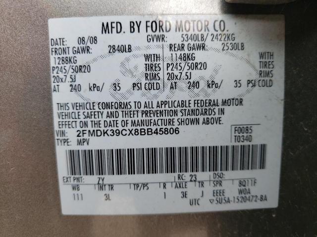 Photo 14 from auction – 2008 FORD EDGE LIMIT with VIN 2FMDK39CX8BB45806