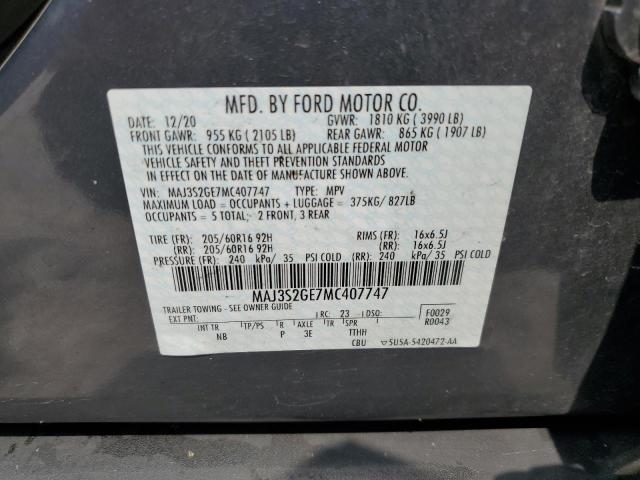 Photo 14 from auction – 2021 FORD ECOSPORT S with VIN MAJ3S2GE7MC407747