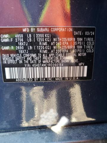 Photo 14 from auction – 2024 SUBARU OUTBACK LI with VIN 4S4BTANC1R3260164
