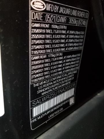 Photo 14 from auction – 2022 LAND ROVER RANGE ROVE with VIN SALWR2SU1NA203338