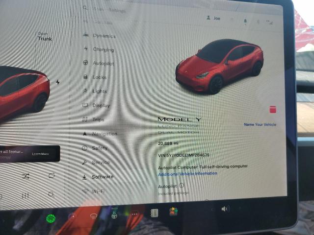 Foto 9 de la subasta – 2021 TESLA MODEL Y con VIN 5YJYGDEE1MF284675