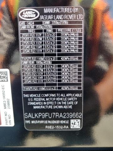 Photo 14 from auction – 2024 LAND ROVER RANGE ROVE with VIN SALKP9FU7RA239662