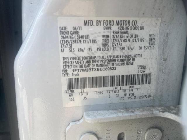 Photo 10 from auction – 2011 FORD F250 SUPER with VIN 1FT7W2BTXBEC89622
