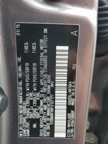 Photo 14 from auction – 2015 TOYOTA HIGHLANDER with VIN 5TDDKRFHXFS127177