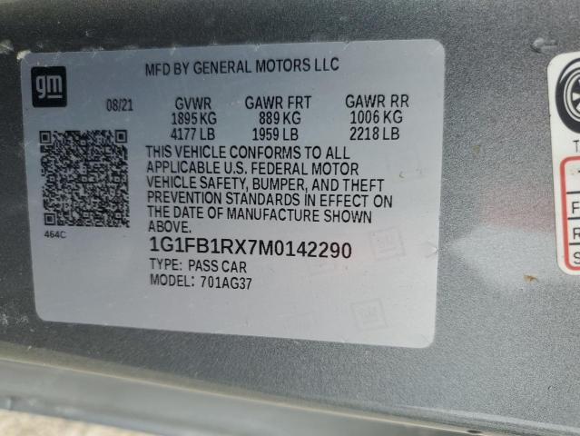 Photo 14 from auction – 2021 CHEVROLET CAMARO LS with VIN 1G1FB1RX7M0142290