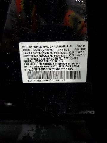 Photo 14 from auction – 2015 HONDA PILOT TOUR with VIN 5FNYF4H98FB028683