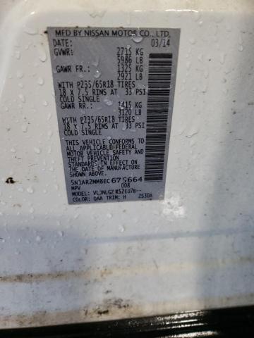 Photo 14 from auction – 2014 NISSAN PATHFINDER with VIN 5N1AR2MM8EC675664