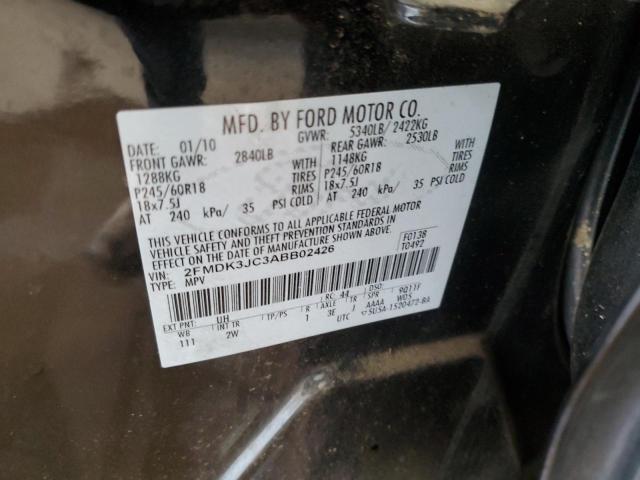 Photo 14 from auction – 2010 FORD EDGE SEL with VIN 2FMDK3JC3ABB02426