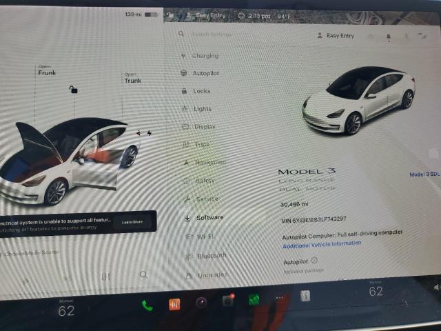 Photo 9 from auction – 2020 TESLA MODEL 3 with VIN 5YJ3E1EB3LF742297