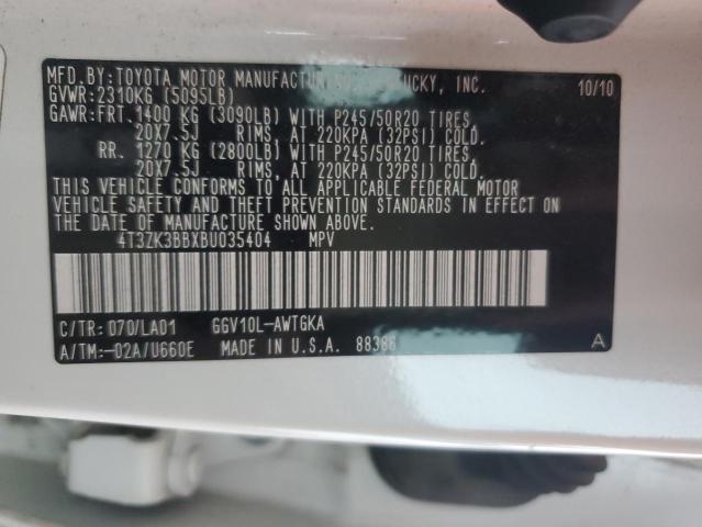 Photo 14 from auction – 2011 TOYOTA VENZA with VIN 4T3ZK3BBXBU035404