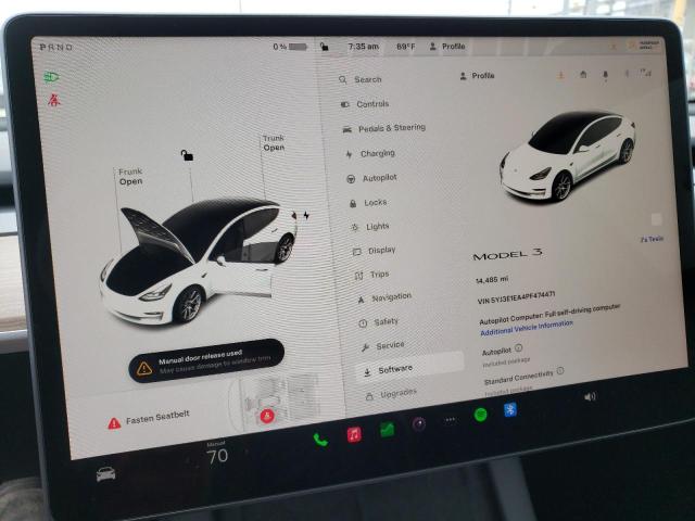 Photo 9 from auction – 2023 TESLA MODEL 3 with VIN 5YJ3E1EA4PF474471