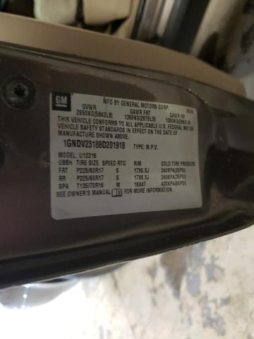 Photo 14 from auction – 2008 CHEVROLET UPLANDER with VIN 1GNDV23188D201918