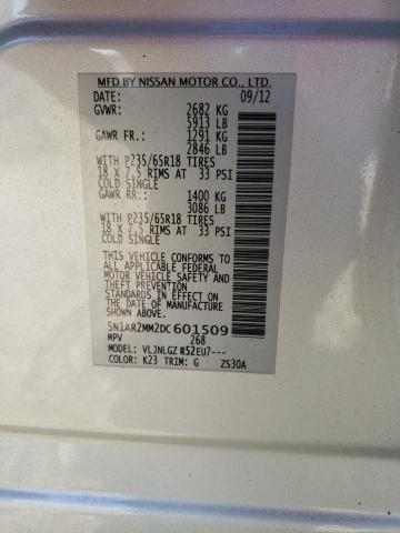 Photo 14 from auction – 2013 NISSAN PATHFINDER with VIN 5N1AR2MM2DC601509