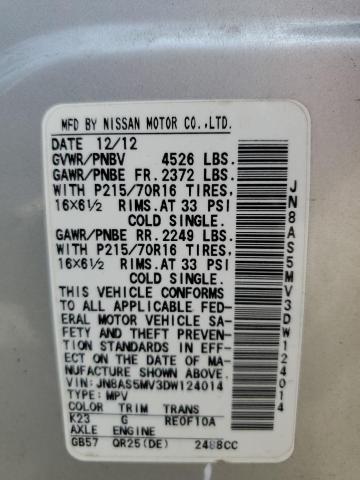 Photo 14 from auction – 2013 NISSAN ROGUE S with VIN JN8AS5MV3DW124014