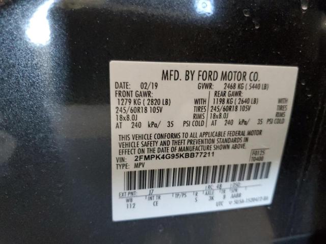 Photo 14 from auction – 2019 FORD EDGE SE with VIN 2FMPK4G95KBB77211