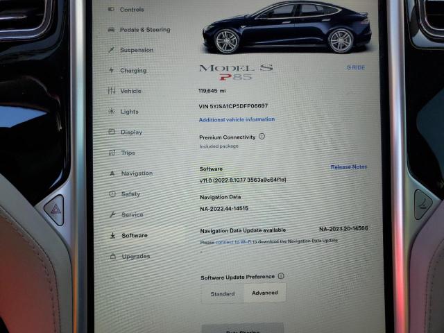 Photo 9 from auction – 2013 TESLA MODEL S with VIN 5YJSA1CP5DFP06697