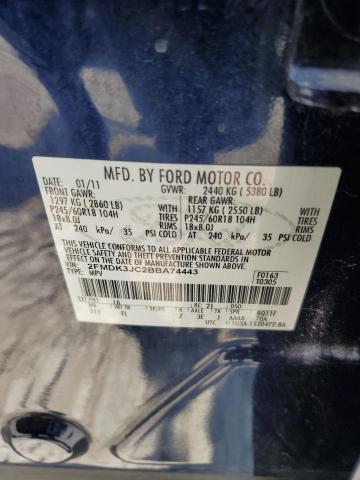 Photo 14 from auction – 2011 FORD EDGE SEL with VIN 2FMDK3JC2BBA74443