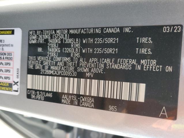 Photo 14 from auction – 2023 LEXUS RX 350H BA with VIN 2T2BBMCA3PC009530