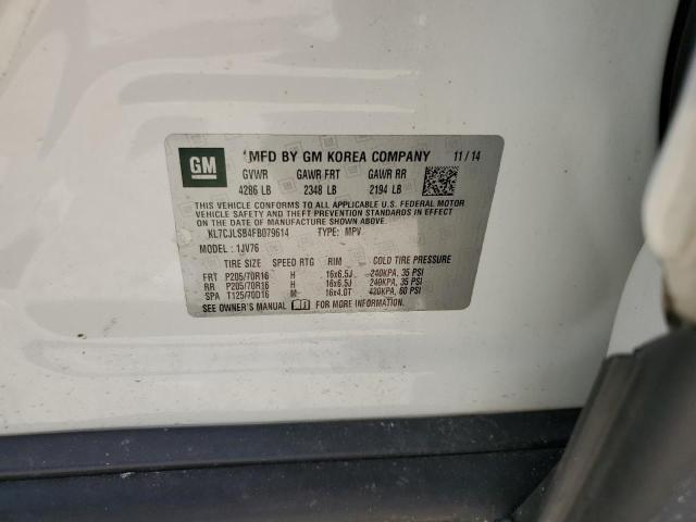 Photo 14 from auction – 2015 CHEVROLET TRAX 1LT with VIN KL7CJLSB4FB079614