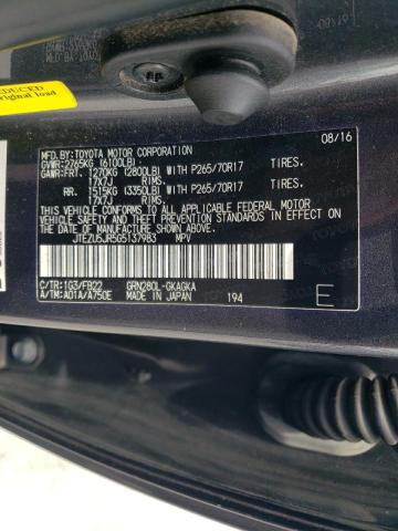 Photo 14 from auction – 2016 TOYOTA 4RUNNER SR with VIN JTEZU5JR5G5137983