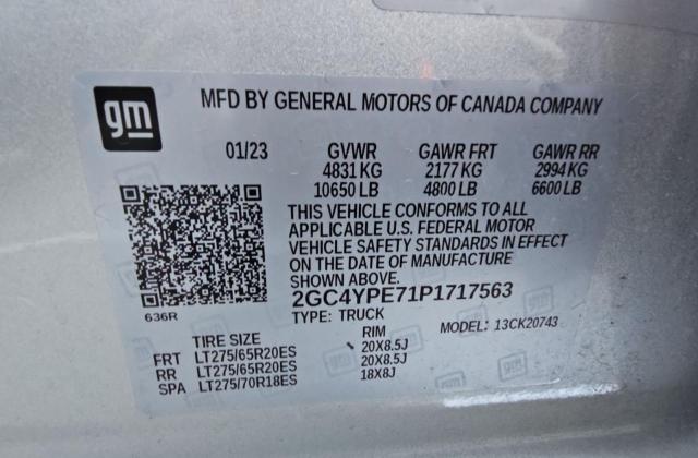 Photo 10 from auction – 2023 CHEVROLET SILVERADO with VIN 2GC4YPE71P1717563